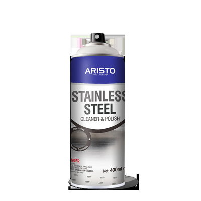اسپری آئروسل مراقبت از خانه 400 میلی لیتر پاک کننده استیل ضد زنگ Aristo